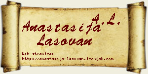 Anastasija Lasovan vizit kartica